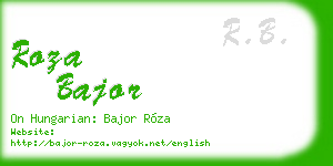 roza bajor business card